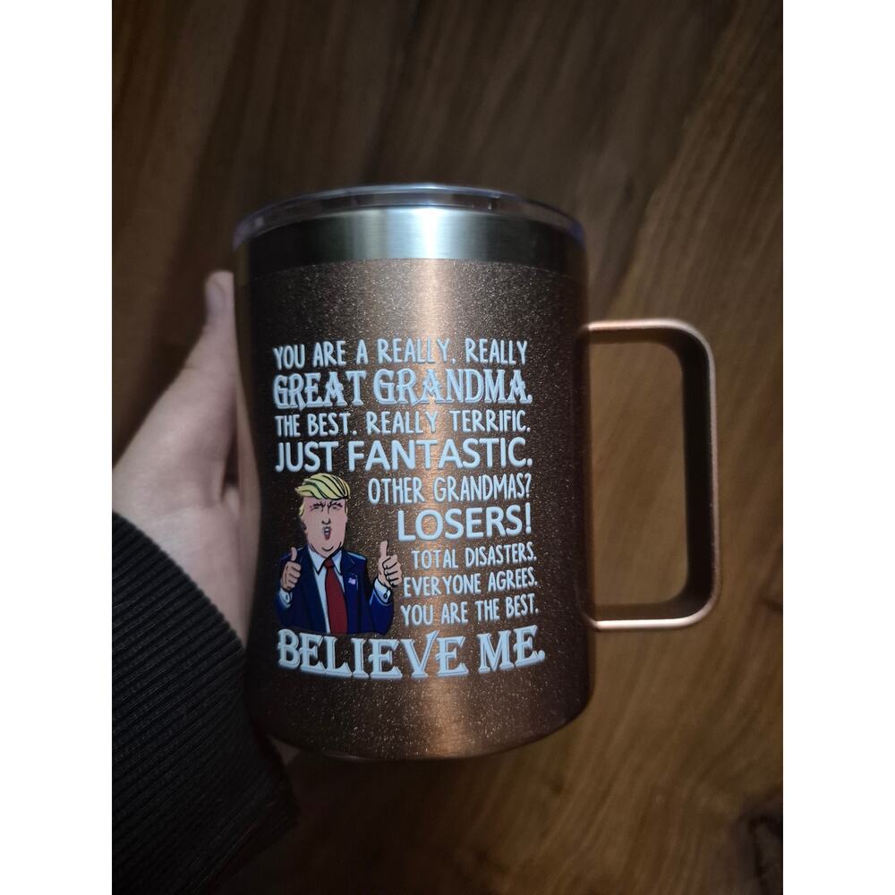 Gifts for Mom Trump Tumbler Funny Birthday Mother’s Day 12 OZ Rose Gold s16 - Picture 6 of 7